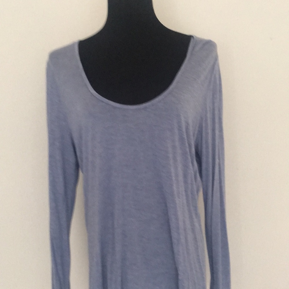 Two Scoop Neck Tees.  SOFT!  Blue & Pink.   NWOT